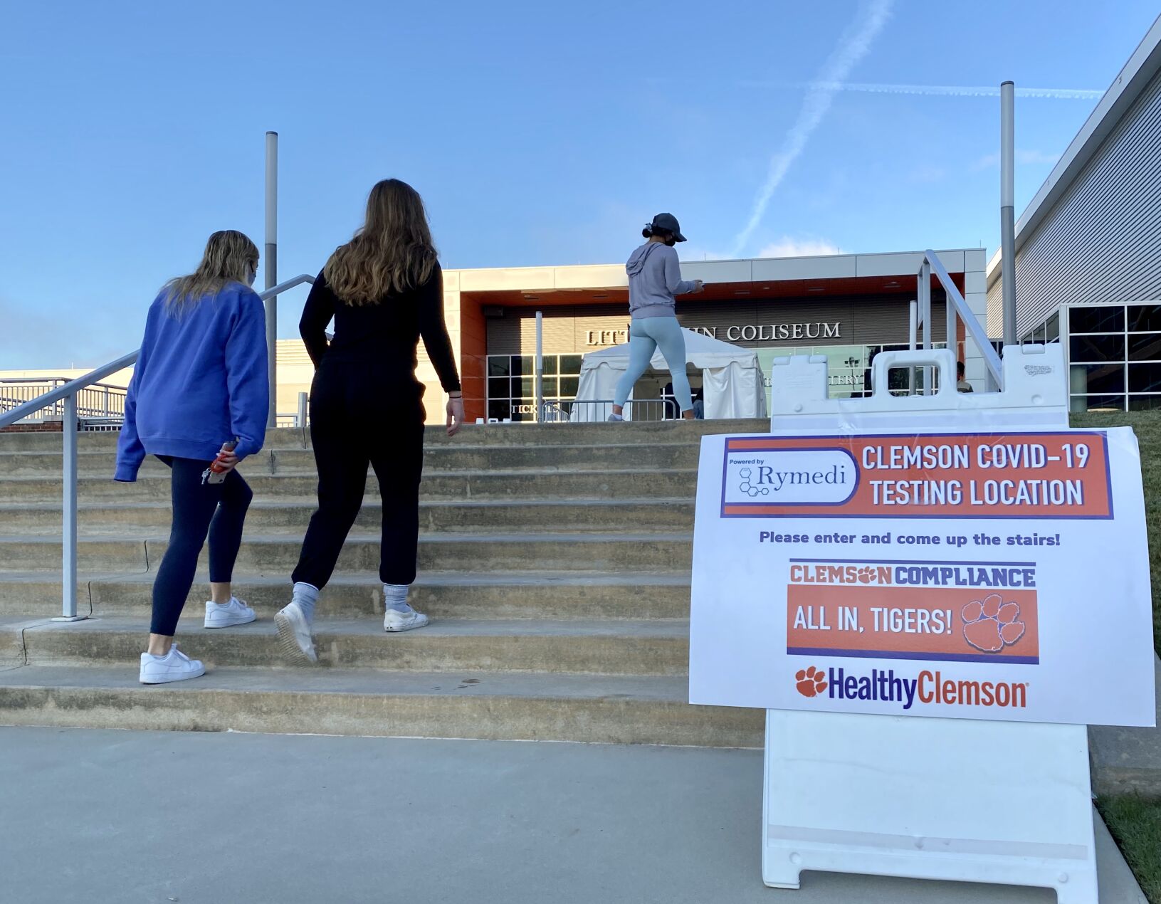 Clemson University's COVID-19 testing strategy, Littlejohn Coliseum